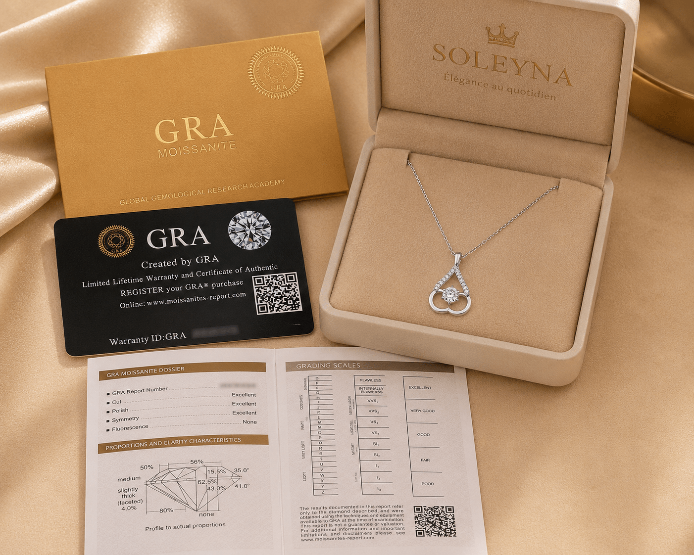 Collier INÈS Cœur en Argent 925 & Moissanite | SOLEYNA - SOLEYNA