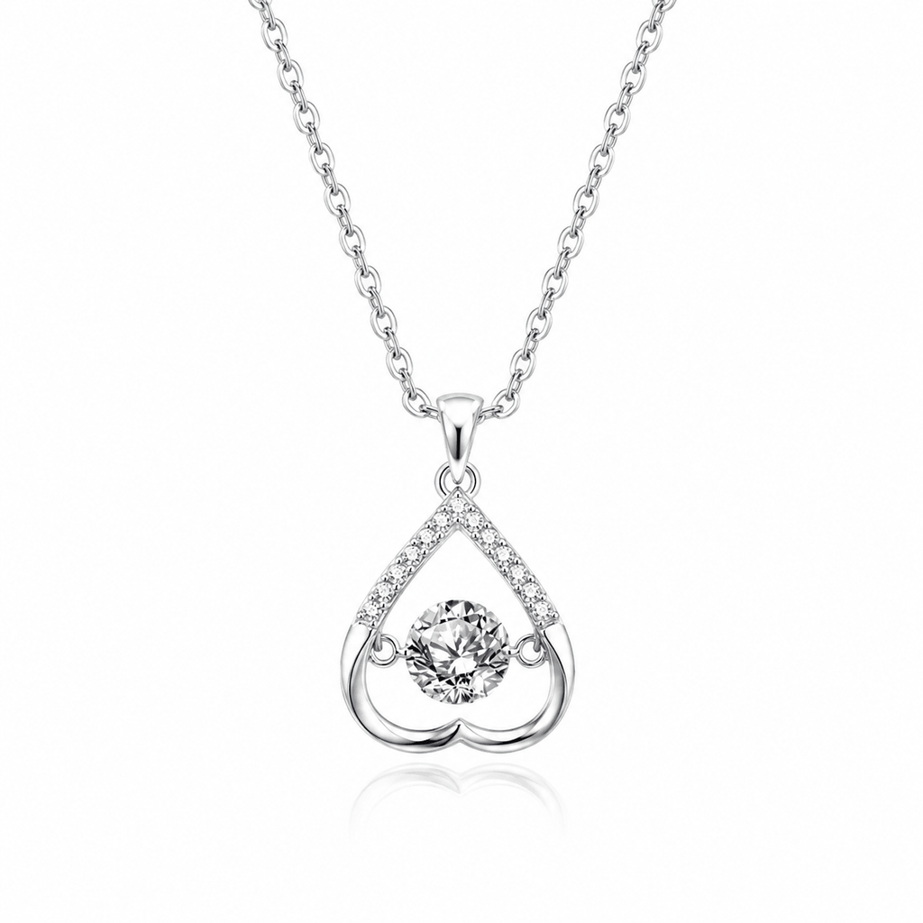 Collier INÈS Cœur en Argent 925 & Moissanite | SOLEYNA - SOLEYNA
