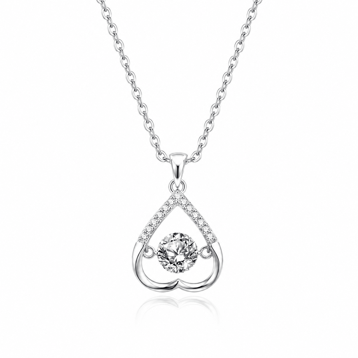 Collier INÈS Cœur en Argent 925 & Moissanite | SOLEYNA - SOLEYNA