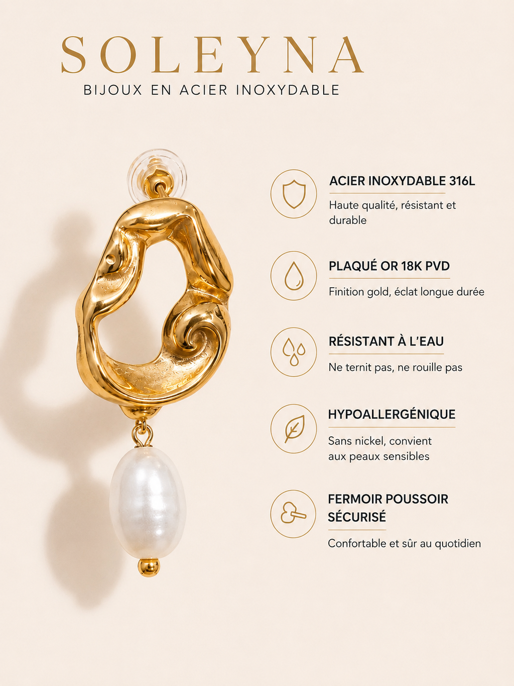 Boucles d’Oreilles ALIZA — SOLEYNA