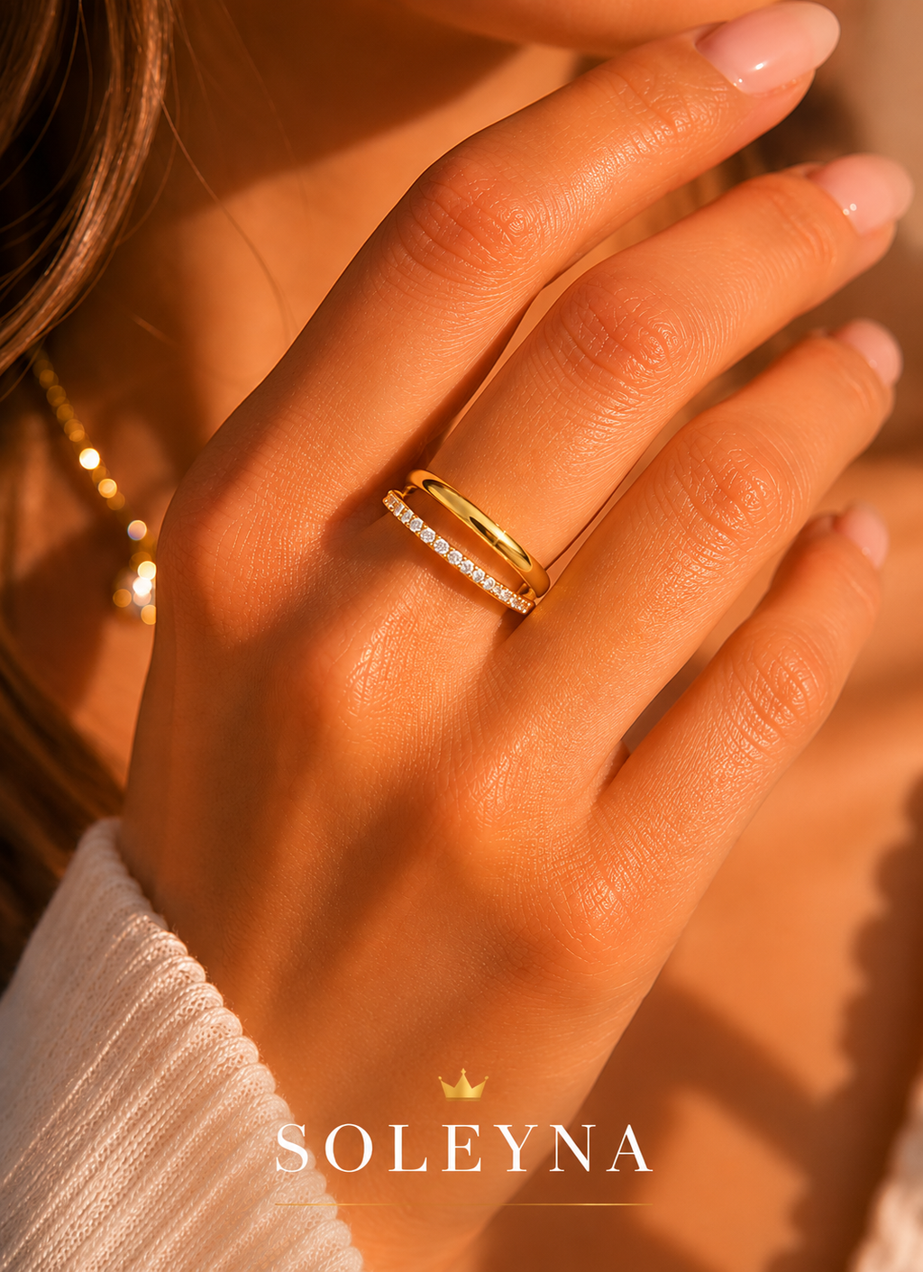 Bague Riviera Signature Dorée
