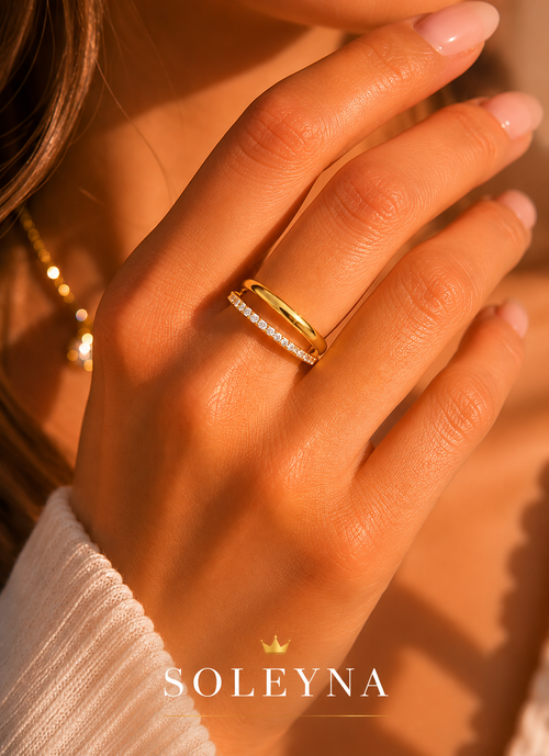 Bague Riviera Signature Dorée