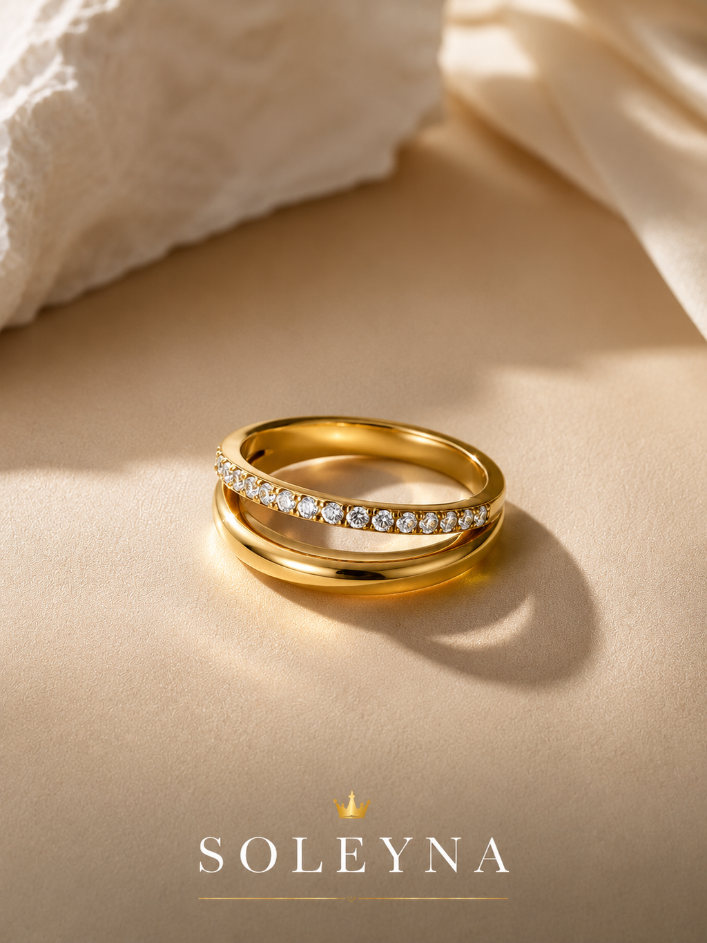 Bague Riviera Signature Dorée