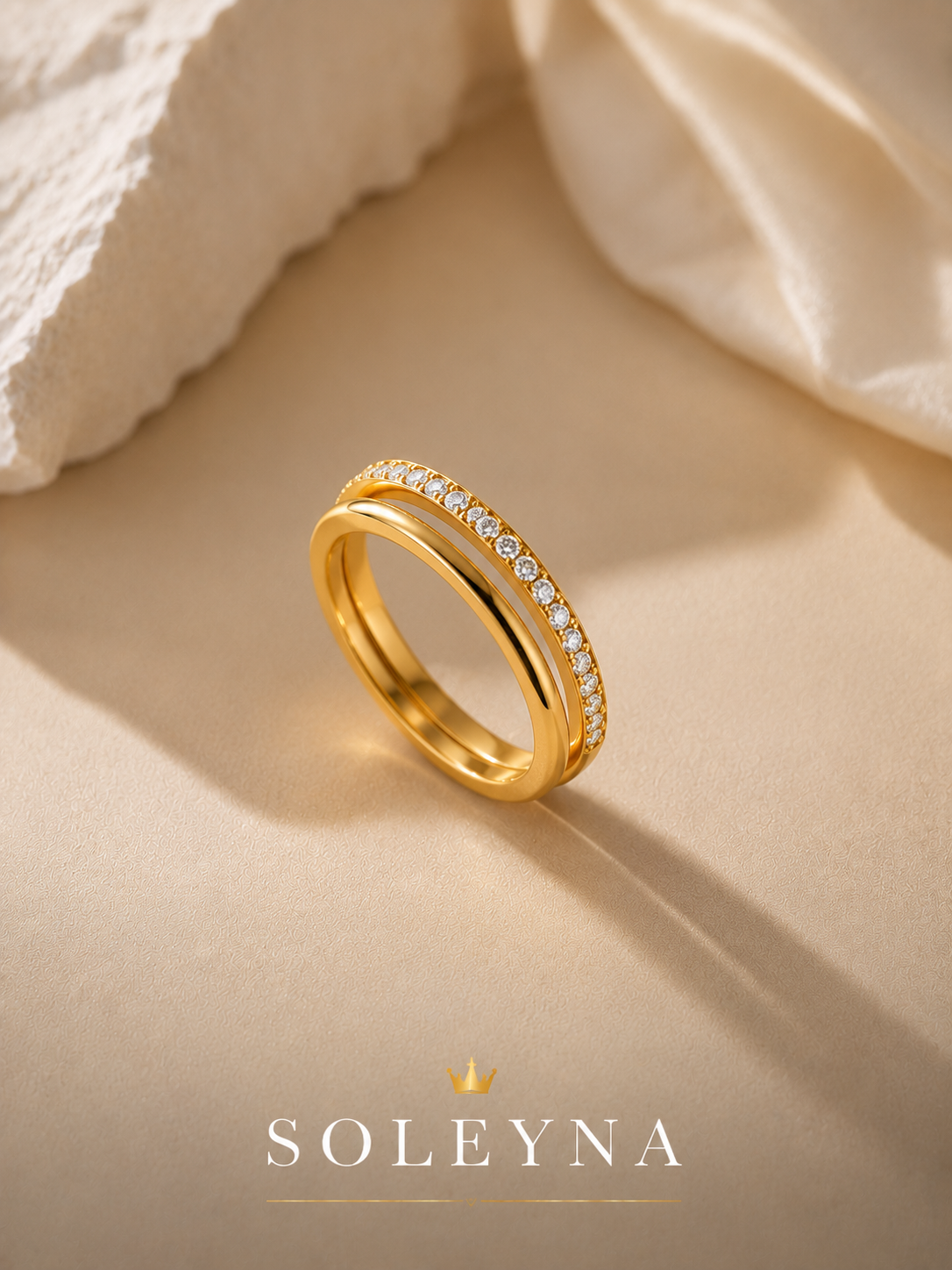 Bague Riviera Signature Dorée