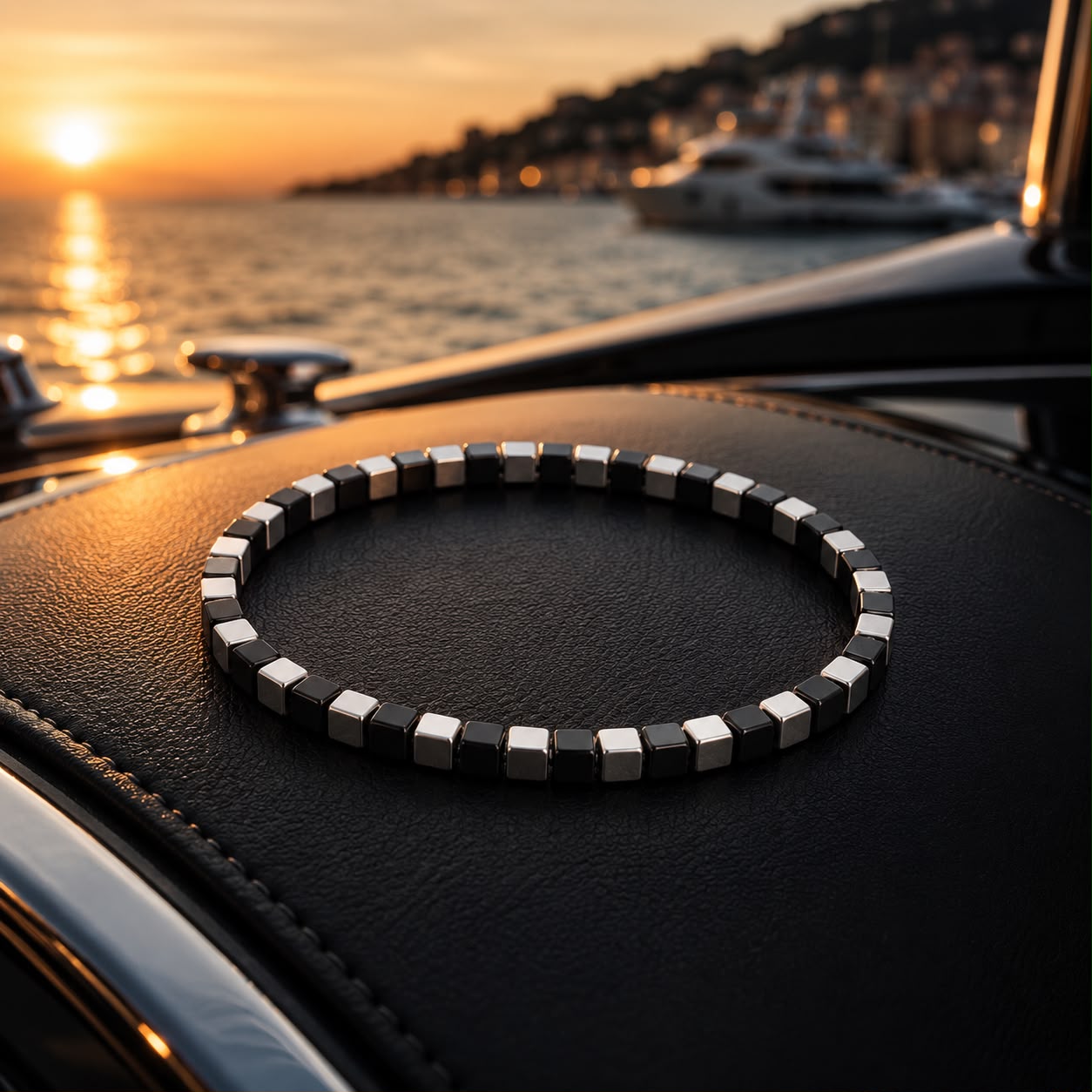 Bracelet Homme Signature Onyx Noir