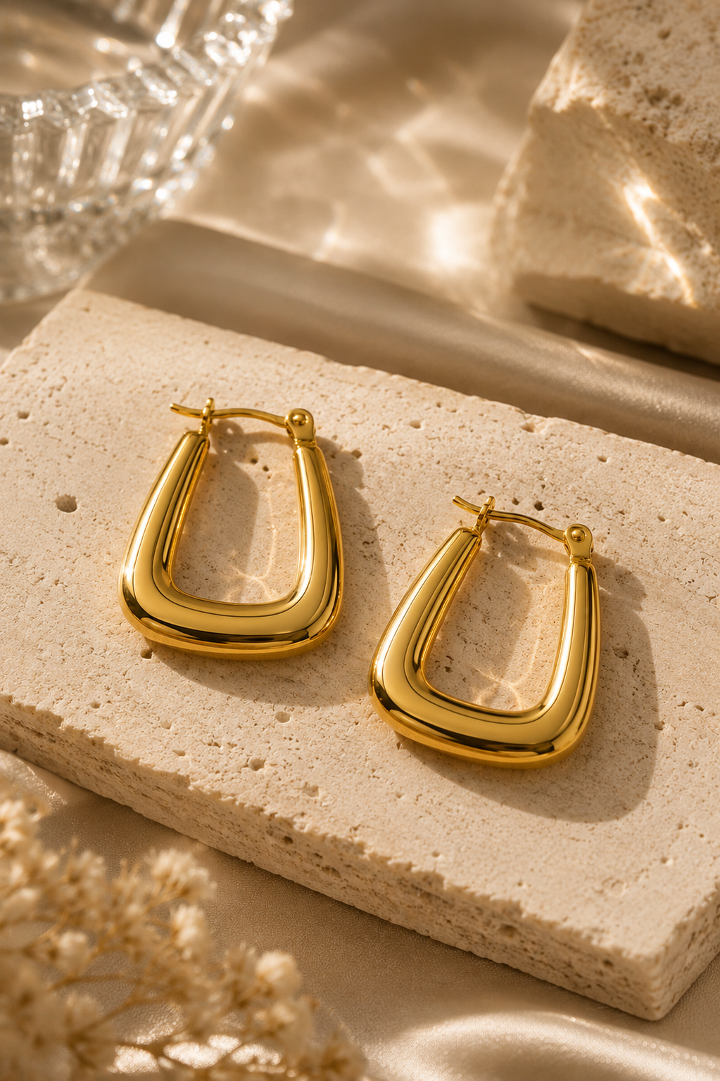 Boucles d’Oreilles Dorées MONA — SOLEYNA