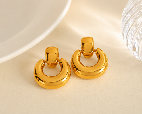 Boucles d’Oreilles AURÉA Dorées — SOLEYNA