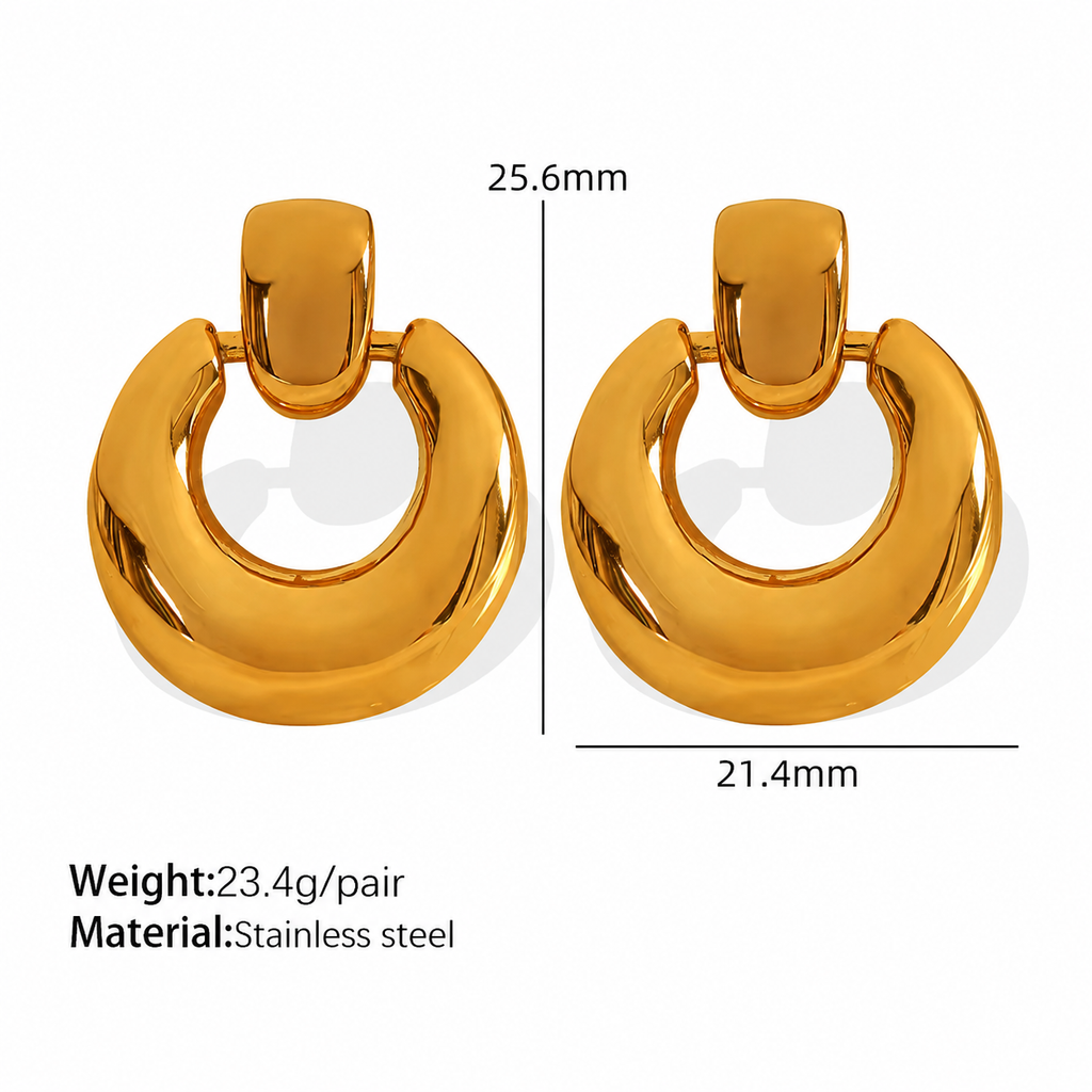 Boucles d’Oreilles AURÉA Dorées — SOLEYNA