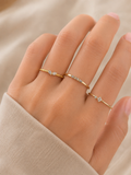 Set AURÉA — SOLEYNA | 3 Bagues Fines Dorées Femme