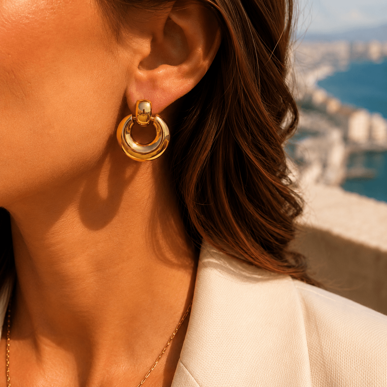 Boucles d’Oreilles AURÉA Dorées — SOLEYNA - SOLEYNA